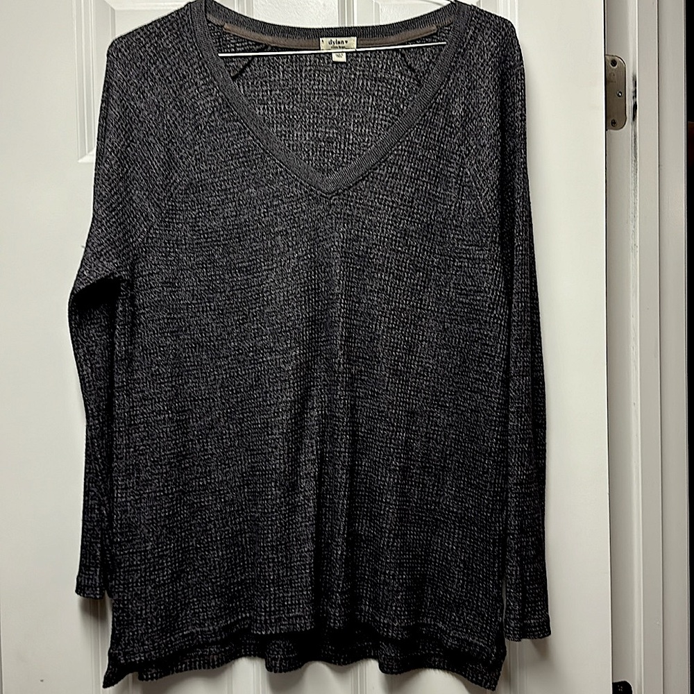 Dylan long sleeve waffle knit top size XL